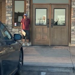 Panhandler. Almost always there, especially on the weekends. Staff knows but does nothing