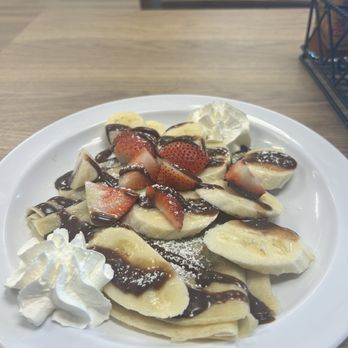 Sweet Desert Cafe - Banana and strawberry Nutella crepes - Cafes Near Me - Tempe, Arizona