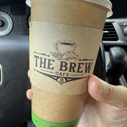 Grande size hot caramel macchiato made with local coffee beans for $5 and some change.