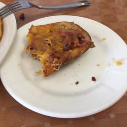 Amazing potato skin with cheese and bacon.