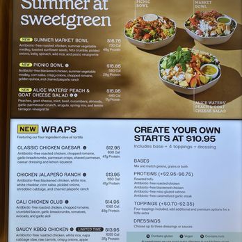 Sweetgreen - Menu - Salad Near Me - Sacramento, California Sweetgreen - Menu - Salad Near Me - Sacramento, California