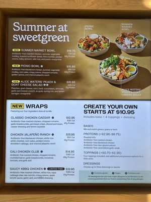 Menu photo 1 Sweetgreen Sacramento, CA Menu photo 1 Sweetgreen Sacramento, CA
