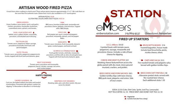 Menu photo 4 eMbers Station Rensselaer, IN Menu photo 4 eMbers Station Rensselaer, IN
