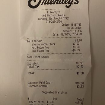 Friendly's - Ice Cream & Frozen Yogurt Near Me - Convent Station, New Jersey