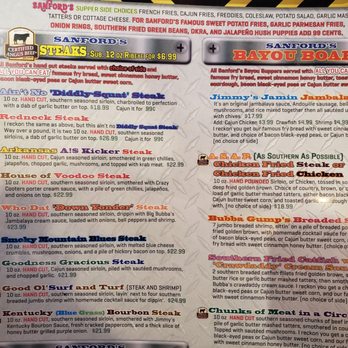 Sanford's Grub & Pub - Dinner menu - Burgers Near Me - Dickinson, North Dakota