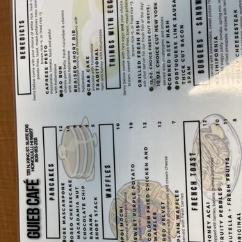 Guieb Cafe - Menu - New American Near Me - Honolulu, Hawaii Guieb Cafe - Menu - New American Near Me - Honolulu, Hawaii