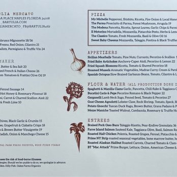 Bar Tulia - Mercato - Main menu - Pizza Near Me - Naples, Florida