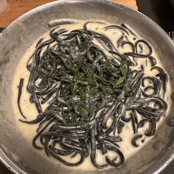 The Daily Catch - Black pasta with Alfredo - Italian Near Me - Boston, Massachusetts The Daily Catch - Black pasta with Alfredo - Italian Near Me - Boston, Massachusetts