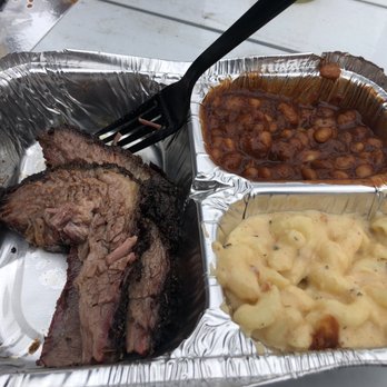 Smokin J's BBQ - Brisket TV dinner ...yummy beans and mac - Caterers Near Me - Poway, California