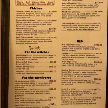 El Brujo Vallarta - Menu page 2 - Mexican Near Me - Puerto Vallarta, JAL
