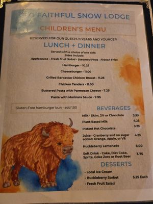 Menu photo 4 Obsidian Room Yellowstone National Park, WY Menu photo 4 Obsidian Room Yellowstone National Park, WY