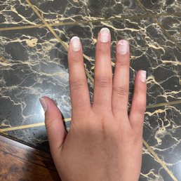 When removing my acrylics she completely ripped them off breaking my index finger nail nearly half way causing it to bleed When removing my acrylics she completely ripped them off breaking my index finger nail nearly half way causing it to bleed