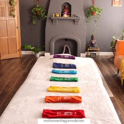 Mother Earth Ayurveda and Intuitive Guidance - A far infrared heating pad, lined with healing crystals, gently warms the body, enhancing the healings and inviting deeper restoration.