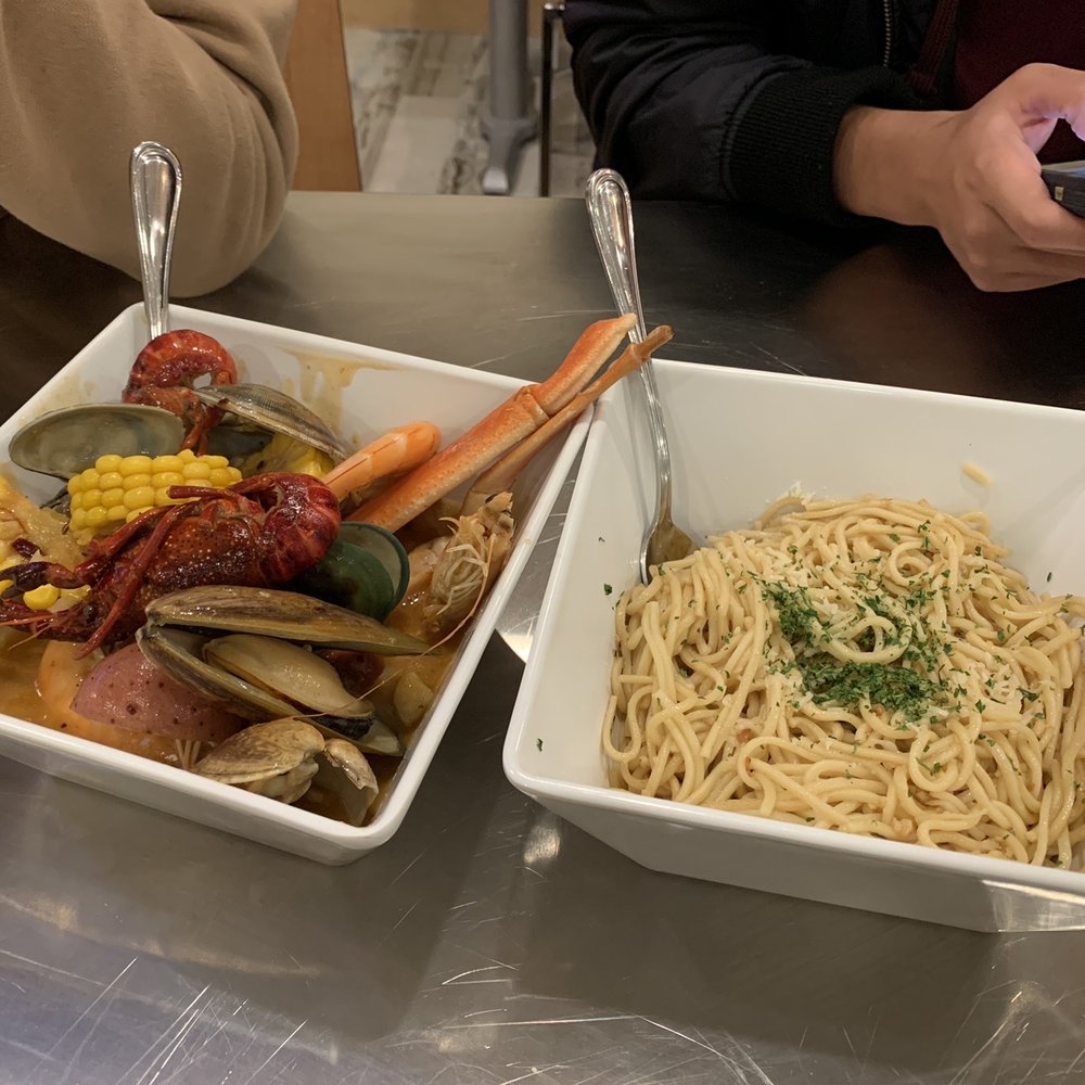 Feast - Cajun feast and Garlic noodles - Hong Kong Style Cafe Near Me - Davis, California Feast - Cajun feast and Garlic noodles - Hong Kong Style Cafe Near Me - Davis, California