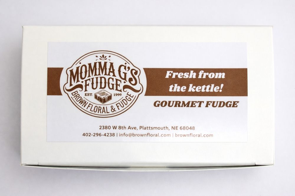 Brown Floral & Fudge Logo
