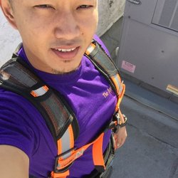 The Appliance Doctor - On the roof servicing a package unit, Safty First, 2018