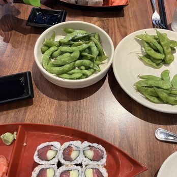 Nooshi - Spicy tuna and cucumber roll and edamame - Sushi Bars Near Me - Washington, DC, District of Columbia