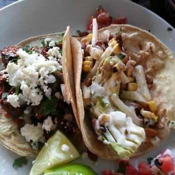 El Barrio - Veggie & beef taco. Though the cheese was kinda funky (texture wise), the beef taco was hands down my fav - Mexican Near Me - Birmingham, Alabama El Barrio - Veggie & beef taco. Though the cheese was kinda funky (texture wise), the beef taco was hands down my fav - Mexican Near Me - Birmingham, Alabama