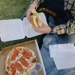 Mozz Artisan Pizza - Hot honey pepperoni pizza and italian sandwich