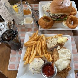 Country Fried Chicken and a Cajun Burger Country Fried Chicken and a Cajun Burger