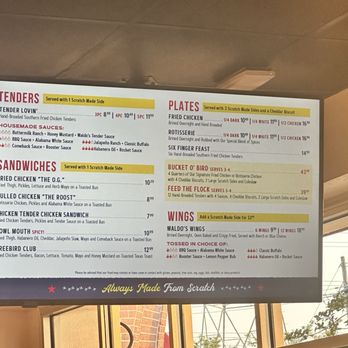 Waldo's Chicken and Beer - Menu as of 8/9/24 - Salad Near Me - Memphis, Tennessee Waldo's Chicken and Beer - Menu as of 8/9/24 - Salad Near Me - Memphis, Tennessee