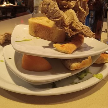 California Pizza Kitchen - My compliments to the the chef stack of plates with food pretty much gone delicious - Pizza Near Me - Brea, California California Pizza Kitchen - My compliments to the the chef stack of plates with food pretty much gone delicious - Pizza Near Me - Brea, California