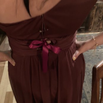 David's Bridal - My dress help together with makeshift safety pins - Bridal Near Me - Danvers, Massachusetts