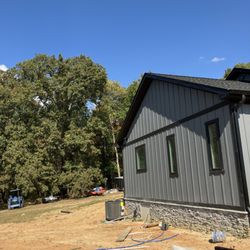 Seamless Solutions - Roof Installation, Fascia Metal and 6" Gutter Installation on a new build in Limestone,TN