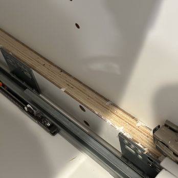 GBC Kitchen and Bath - Inside of slide out drawer. Ugly. - Kitchen & Bath Near Me - Alexandria, Virginia