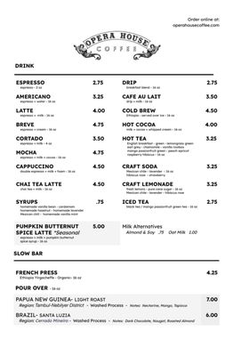 Menu photo 4 Opera House Coffee Durant, OK Menu photo 4 Opera House Coffee Durant, OK