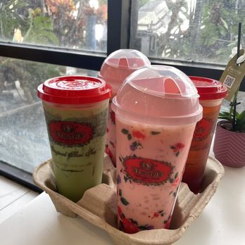ChaTraMue Original Thai Tea - Green Milk Tea (70% sugar), Rose Milk Tea (70% sugar), Lemon Thai Tea (70% sugar) - Bubble Tea Near Me - Los Angeles, California ChaTraMue Original Thai Tea - Green Milk Tea (70% sugar), Rose Milk Tea (70% sugar), Lemon Thai Tea (70% sugar) - Bubble Tea Near Me - Los Angeles, California
