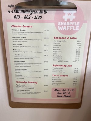 Menu photo 4 Sharpfle Waffle Ottawa, ON