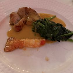 Le Théâtre - Sweetbreads and Langostino with spinach