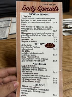 Menu photo 3 Mercer's Restaurant Peoria, AZ