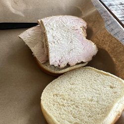 Just turkey and a hamburger bun.