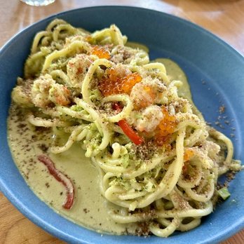 Florabella - Bucatini with Langoustini - Italian Near Me - Missoula, Montana Florabella - Bucatini with Langoustini - Italian Near Me - Missoula, Montana