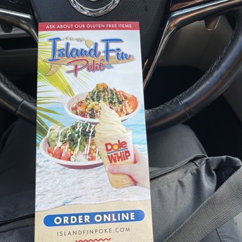 Island Fin Poke - the inside of a car - Poke Near Me - Sarasota, Florida Island Fin Poke - the inside of a car - Poke Near Me - Sarasota, Florida