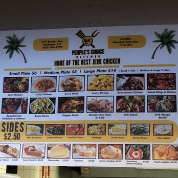 People's Choice Kitchen - a large menu - Caribbean Near Me - Rochester, New York