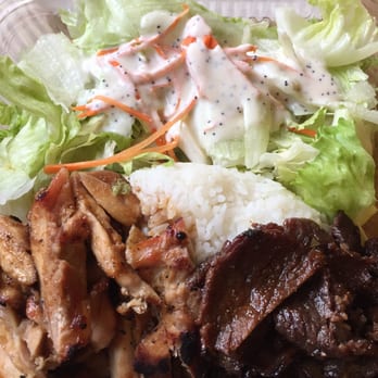 Du's Grill - Teriyaki chicken and beef with salad. Sooo good! - Barbeque Near Me - Portland, Oregon Du's Grill - Teriyaki chicken and beef with salad. Sooo good! - Barbeque Near Me - Portland, Oregon