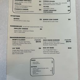 Food menu Food menu