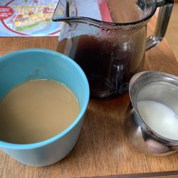Epoch Chemistry - Pour over; $6. In a melamine(?) cup. Although the beaker is a nice touch.