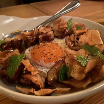 Nancy's Hustle - Egg and sunchokes - New American Near Me - Houston, Texas Nancy's Hustle - Egg and sunchokes - New American Near Me - Houston, Texas