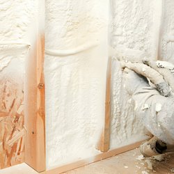 Doctor Attic - spraying foam insulation on interior house walls