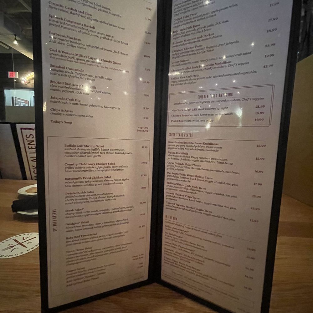 Jack Allen's Kitchen - Menu: 10/2023. - Southern Near Me - Round Rock, Texas Jack Allen's Kitchen - Menu: 10/2023. - Southern Near Me - Round Rock, Texas