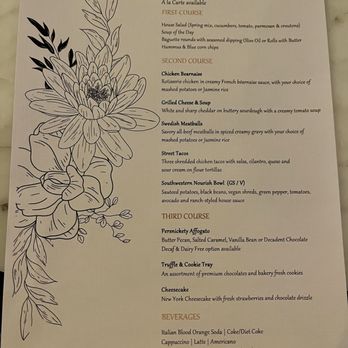 Persnickety Crane Cafe - Dinner menu. 5-7pm on Friday and Saturday nights. No reservation needed! Just stop by. - Desserts Near Me - Yorktown, Virginia