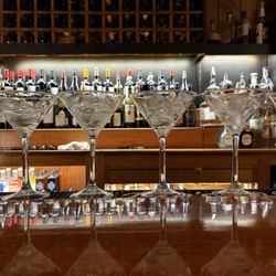 Martini glasses chilling