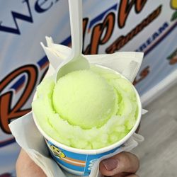 Ralph's Italian Ices of Dix Hills - Green apple + Peach flavor water ice (small cup size)