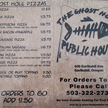 Ghost Hole Public House - Menu - Bars Near Me - Garibaldi, Oregon Ghost Hole Public House - Menu - Bars Near Me - Garibaldi, Oregon