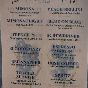 Bluebonnet Brunch House - Cocktails - Breakfast & Brunch Near Me - Lewisville, Texas