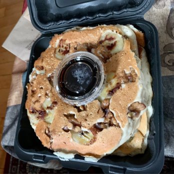Village Cafe - Banana Walnut Pancakes (Stack of 3) - Breakfast & Brunch Near Me - Newton, Massachusetts Village Cafe - Banana Walnut Pancakes (Stack of 3) - Breakfast & Brunch Near Me - Newton, Massachusetts